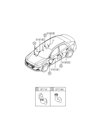 91600J4010-WIRING ASSY-FR DR(DRIVER)
