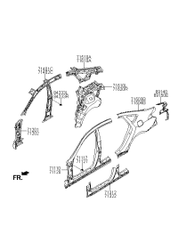 71504B1C00-PANEL ASSY-QUARTER OTR RH