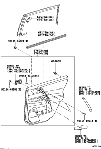 676300E060E0-BOARD SUB-ASSY, REAR DOOR TRIM, RH
