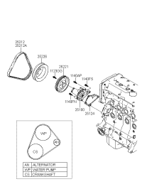 2521226020-V-RIBBED BELT