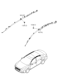 85020C1000-CURTAIN AIR BAG MODULE,RH