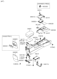 846513K400DN-COVER-CTR CONSOLE UPR