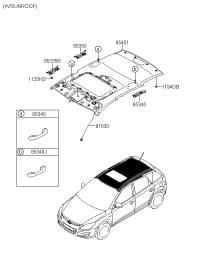 853431M0004W-HANDLEASSYROOFASSISTRR,LH