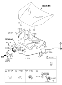 811302M510-Lock assy-hood