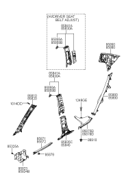 858271E000XU-COVER-RR PILLAR BLANKING RH
