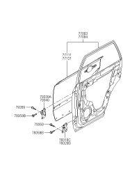 770032E000-PANEL ASSY-RR DR LH