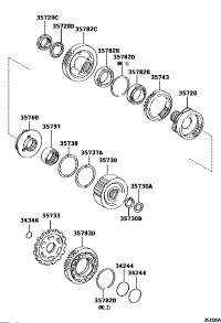 3573021010-GEAR ASSY, REAR PLANETARY SUN