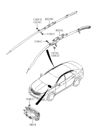 850103V010-CURTAIN AIR BAG MODULE,LH