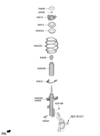 54651O3000-STRUT ASSY-FR,LH