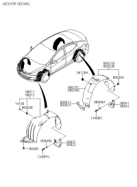 868313X000-GUARD WHEEL FRONT LH
