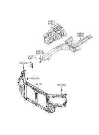 645013K000-PANEL ASSY-FNDR APRON LH