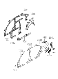 691413K000-PANEL ASSY-COMB LAMP HSG RH