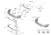 86695Z3000-MOULDING-RR BUMPER RH