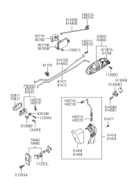 836113D000LK-HOUSING-RR DR I/S HANDLE LH