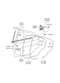 831203C010LK-W/STRIP-RR DR BODY SIDE RH