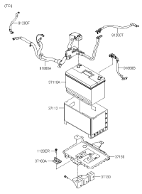 918503K020-WIRING ASSY-BATTERY (+)