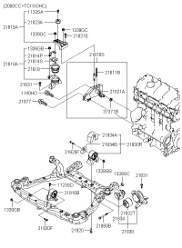219303K800-BRACKET ASSY-ROLL STOPPER RR