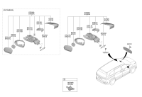 87610O3050-MIRROR ASSY-OUTSIDE RR VIEW,LH