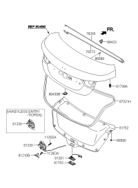 812303X010-Lock assy-trunk lid