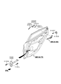 836623X030-Cap-rr dr o/s hdl, rh
