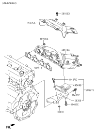 285102E000-MANIFOLD CATALYTIC ASSY-EXH