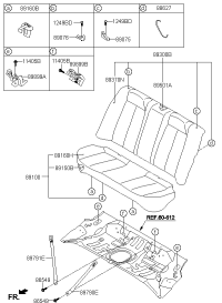 89150T9000-FRAME & PAD ASSY-RR SEAT CUSH