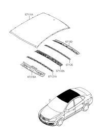 67121T9000-RAIL ASSY-ROOF FR