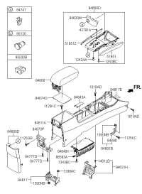 84680T9000-COVERASSYCONSOLERR