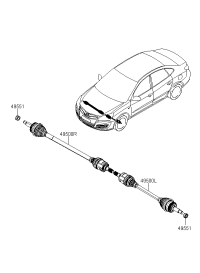 49500T9010-JOINT ASSY-CV LH