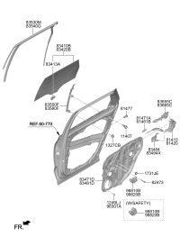 83471S8000-Panel assy-rear door module, lh