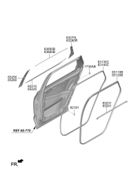 83850S8000-MOULDING ASSY-RR DR FRAME,LH