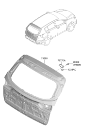 73700H3000-PANEL ASSY-TAIL GATE