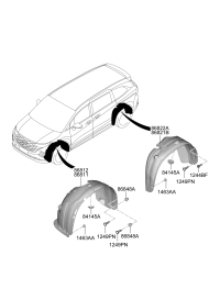 86811O3000-Guard assy-front wheel, lh