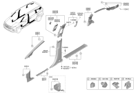 85820O3500REY-TRIM ASSY-FR PILLAR RH