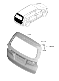 72800O3000-PANEL ASSY-TAIL GATE