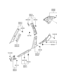8584539000ZQ-TRIM ASSY-CTR PILLAR LWR RH