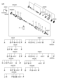 495012E700-JOINT ASSY-CV LH