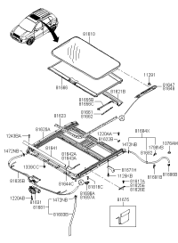 816612E000-COVER-SUNROOF DECORATION LH