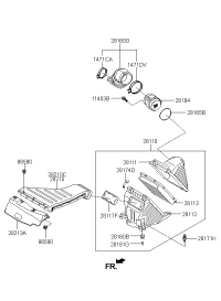 282102B600-PORSCHE CAYENNEAIR DUCT CENTRE