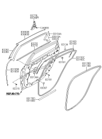 832703N000RW2-Garnish assy-rr dr rr frame, lh