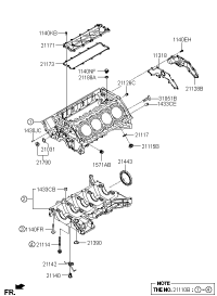 211283F300-COVER-CYLINDER BLOCK RR