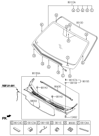 861103J150-GLASS ASSY-W/SHLD