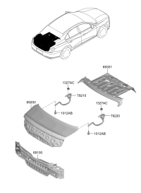 69910Q3000-HINGE ASSY-TRUNK LID LH