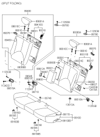 887201E000XU-GUIDE ASSY-HEADREST W/LEVER