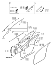821703N000-W/STRIP ASSY-RR DR,RH