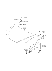 664002B030-PANEL ASSY-HOOD