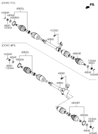 495602P200-BEARING BRACKET & SHAFT ASSY