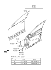 760033J010-Door assy-front lh