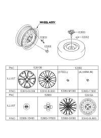 628501R000-Retainer, spare tire