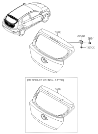 737000U200-PANEL ASSY-TAIL GATE